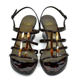 Never Worn- Stuart Weitzman Tortoise Wedge Sandals